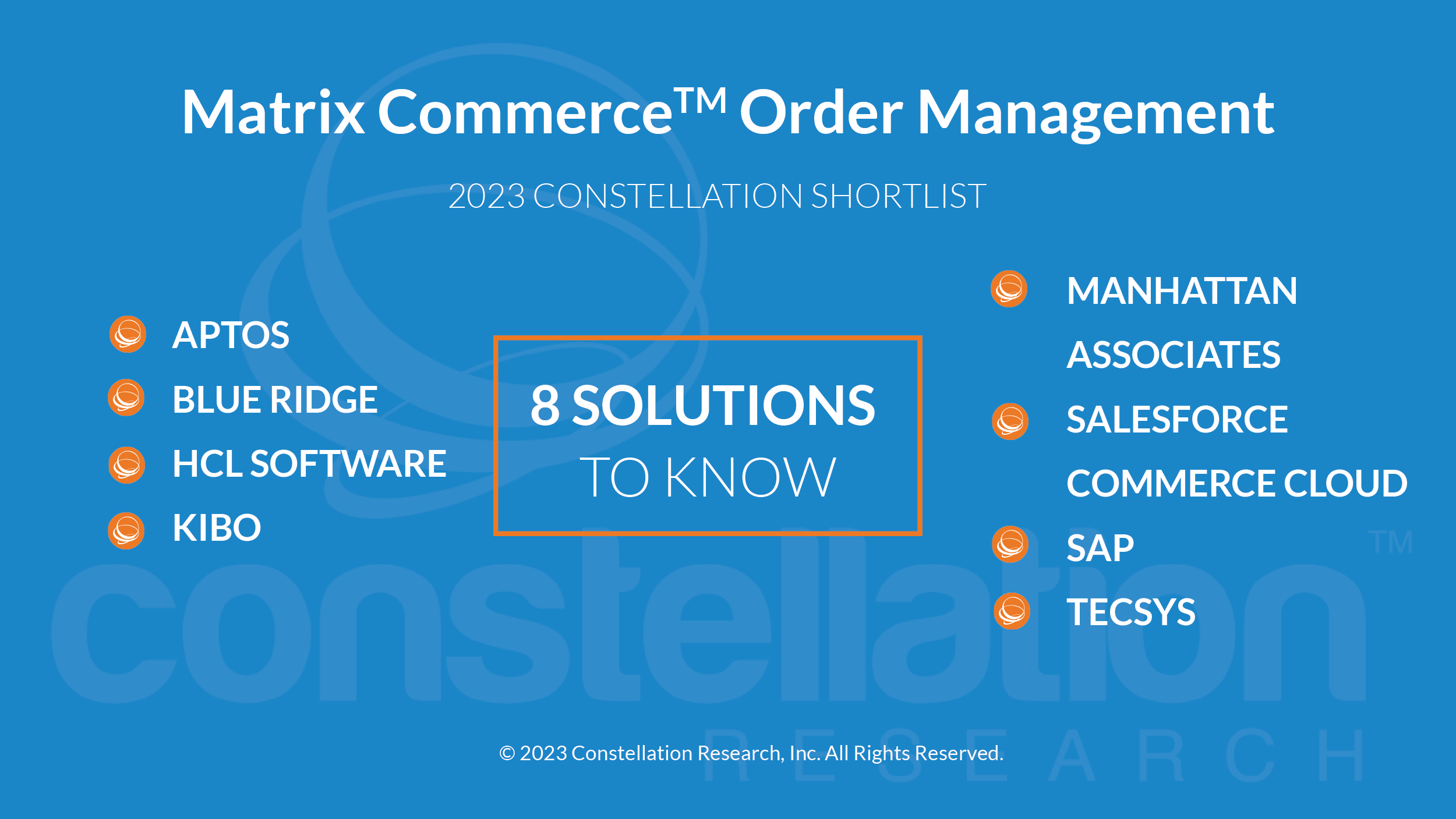 Constellation ShortList Matrix Commerce Order Management